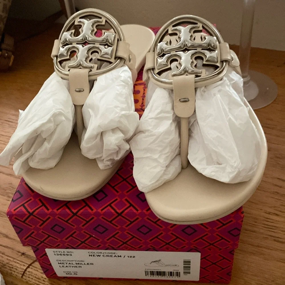 Tory Burch Metal Miller Leather - Picture 1 of 7
